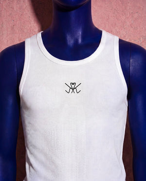 Kioo white ribbed tank