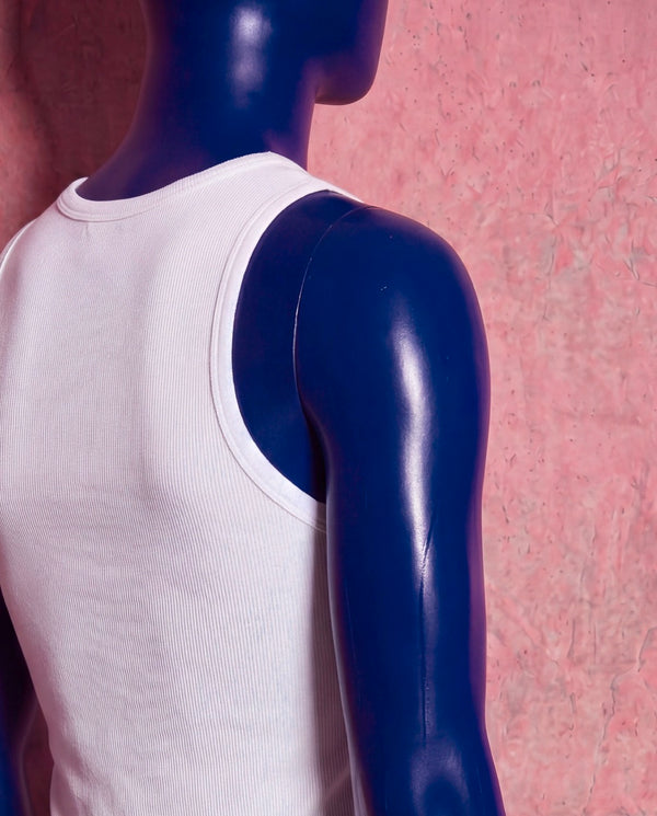 Kioo white ribbed tank