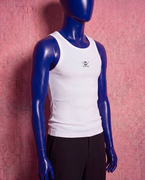 Kioo white ribbed tank